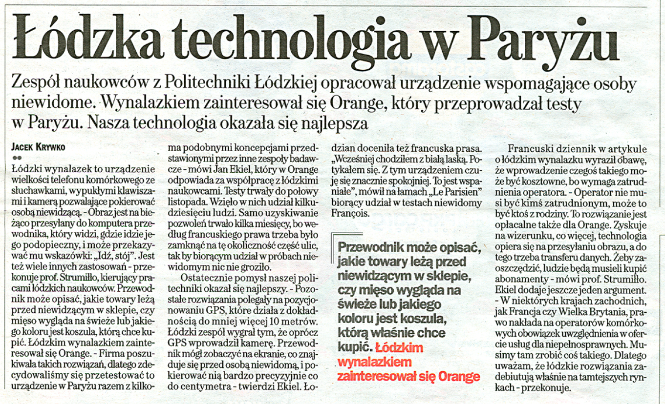 Orange group tested the Lodz technology in Paris