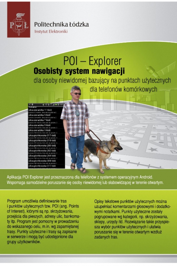 POI Explorer – two-sided flyer in Polish