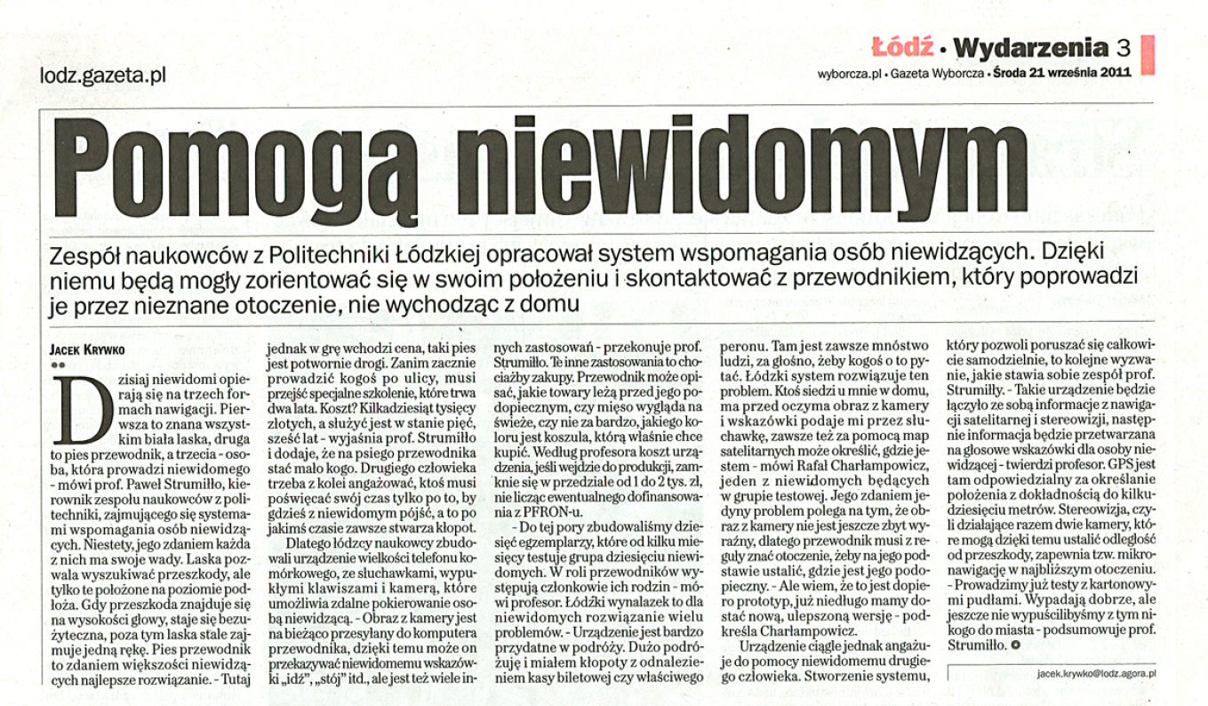 They'll help the blind